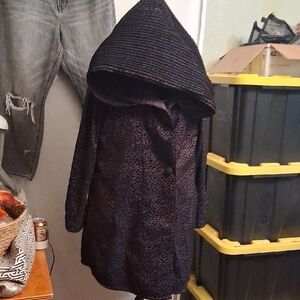Mycra Pac Now Reversible  Hooded Coat with Button Detail Size 2